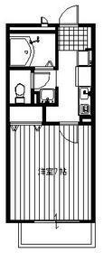 フジハイツ(1K/2階)の間取り写真