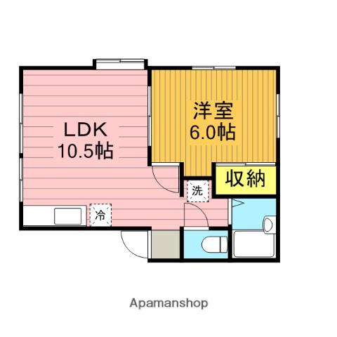 エステートピア本郷(1LDK/1階)の間取り写真