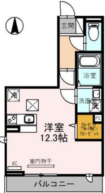 未来館OOMIYA(ワンルーム/1階)の間取り写真