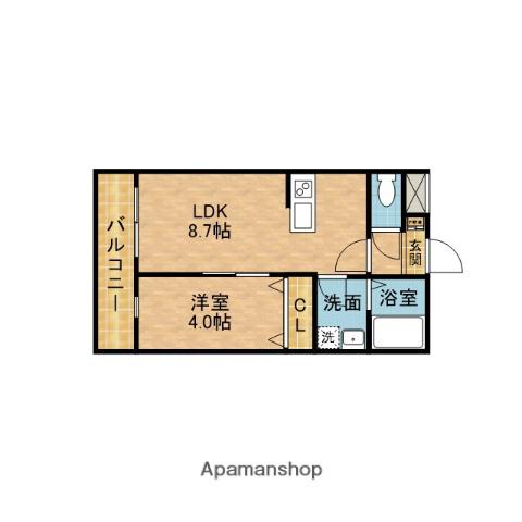 アクアステージ(1LDK/3階)の間取り写真