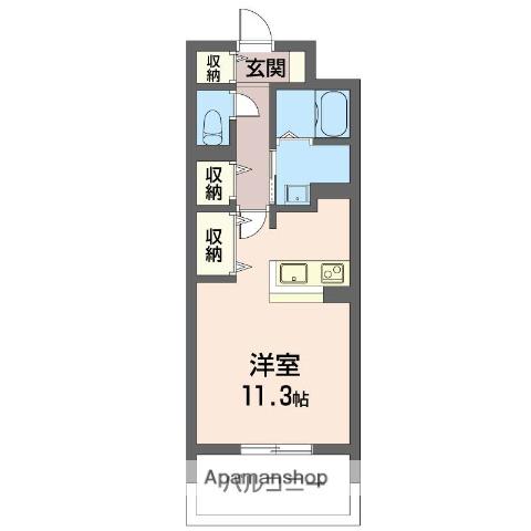 ブライトソレイユタワー(ワンルーム/10階)の間取り写真