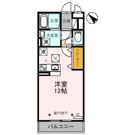 セジュール木本A 1階階 間取り