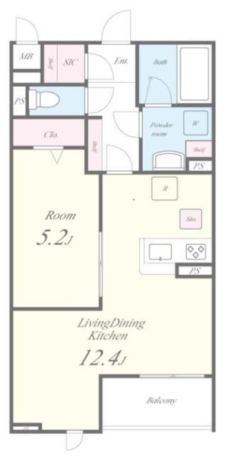 FLORET.Y(1LDK/2階)の間取り写真