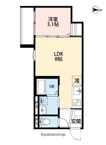 ROBOT HOME 西大宮Ⅲ(1LDK/3階)の間取り写真