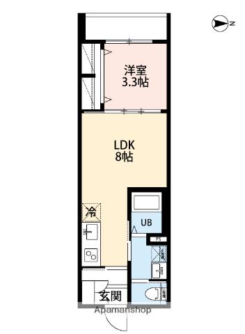 ROBOT HOME 西大宮Ⅲ(1LDK/1階)の間取り写真