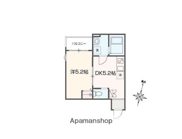 MELLAS西大宮Ⅲ(1DK/2階)の間取り写真