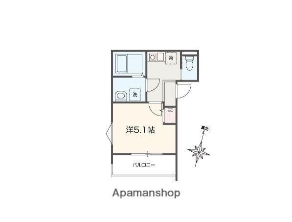 MELLAS西大宮Ⅲ(1K/2階)の間取り写真