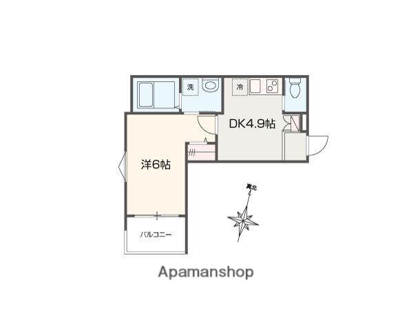 MELLAS西大宮Ⅲ(1DK/3階)の間取り写真