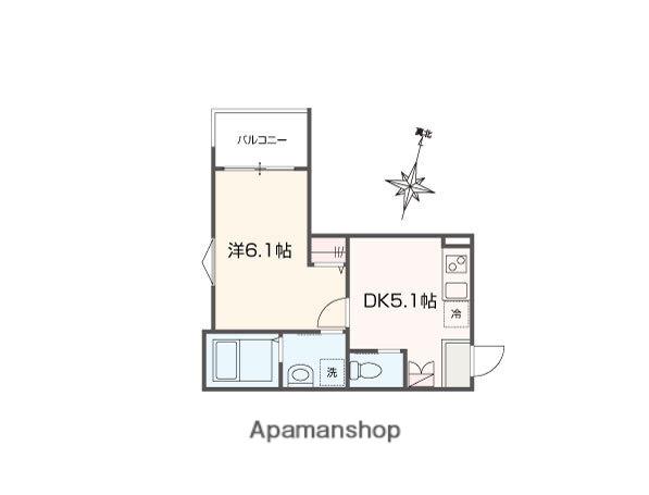 MELLAS西大宮Ⅲ(1DK/1階)の間取り写真