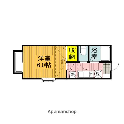 メイプルハイツ(1K/2階)の間取り写真