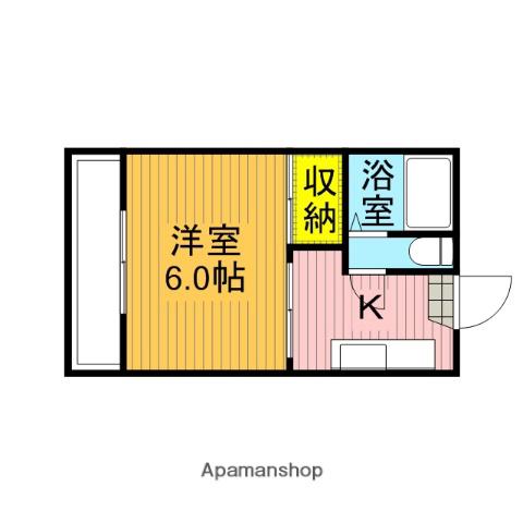 セイントメゾン(1K/2階)の間取り写真