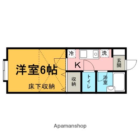 モンシャトー宮原G棟(1K/1階)の間取り写真