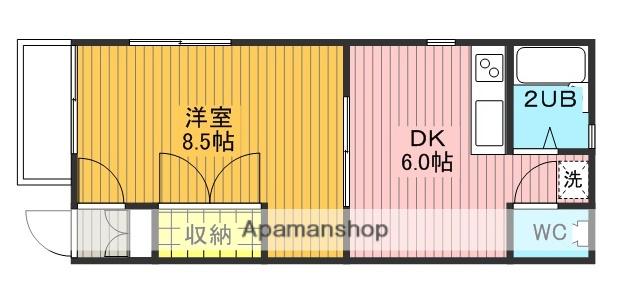 カトレアハイツ(1DK/2階)の間取り写真