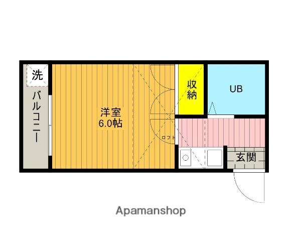 グリーン宮原(1K/1階)の間取り写真