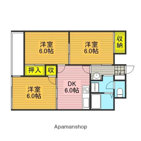 アトレ蕨(3DK/3階)の間取り写真