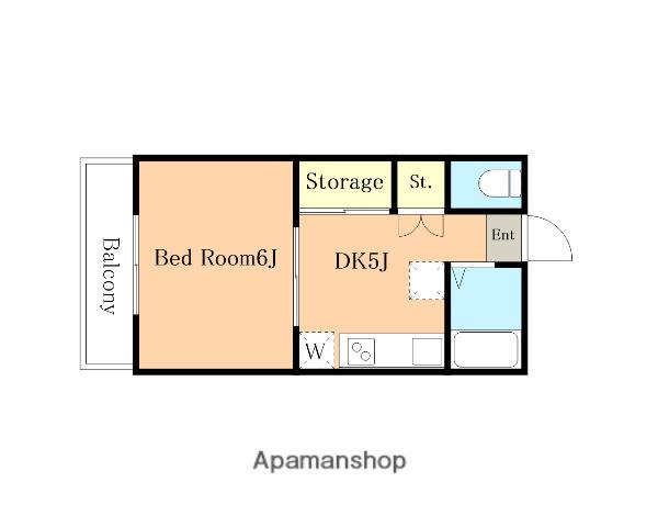 栄ハイツ(1DK/2階)の間取り写真