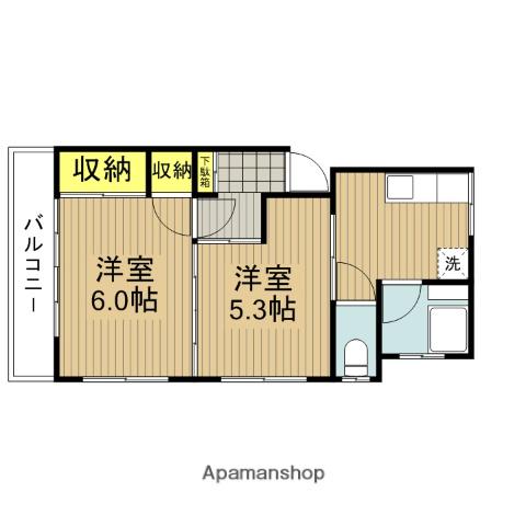 今井荘(2K/2階)の間取り写真