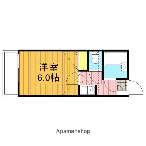 シリウス錦町(1K/1階)の間取り写真