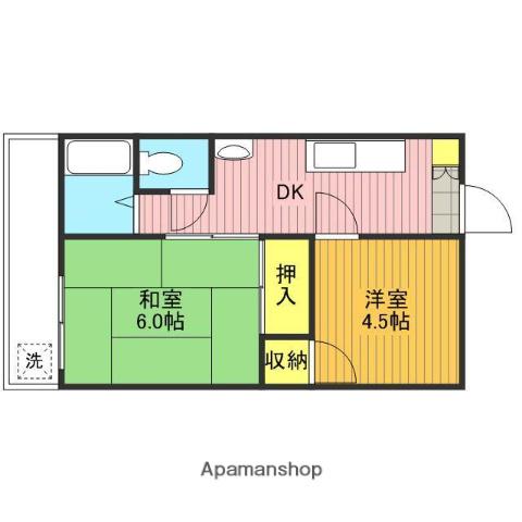 第7つくしマンション(2K/2階)の間取り写真