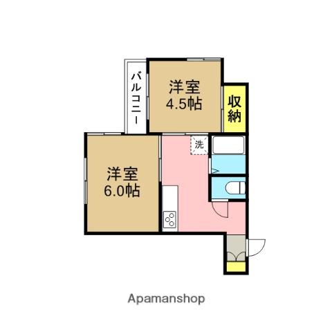 チョイス南浦和(2K/3階)の間取り写真