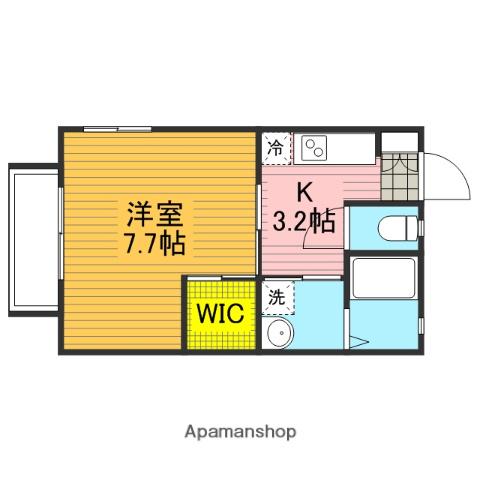 カーサリベルタ(1K/1階)の間取り写真