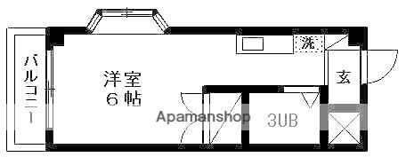 メゾン北戸田(ワンルーム/3階)の間取り写真