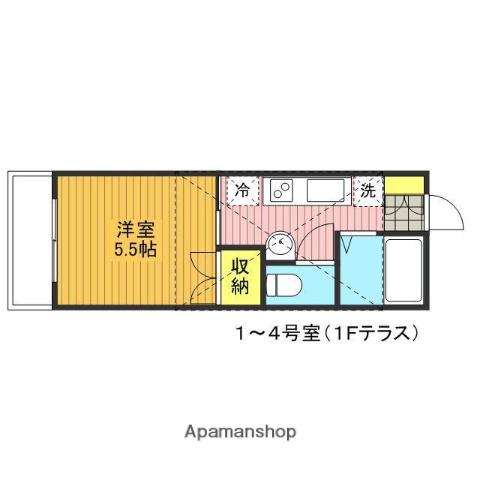 メゾン・ド・エスポアール(1K/2階)の間取り写真