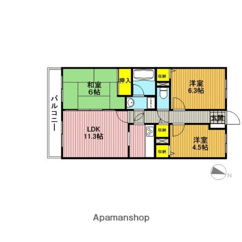 ライオンズプラザ蕨シティー 13階階 間取り