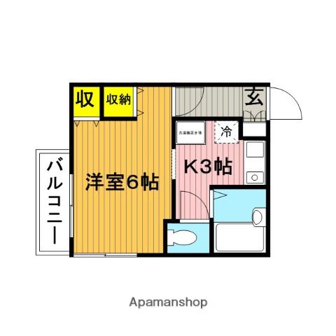 YSハイツ(1K/1階)の間取り写真