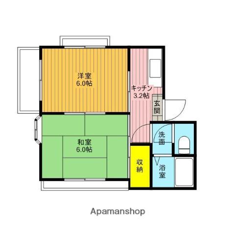メゾンドリーム(2K/3階)の間取り写真