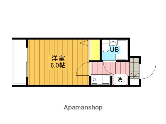 グリーンヒルハイツ・7(1K/5階)の間取り写真