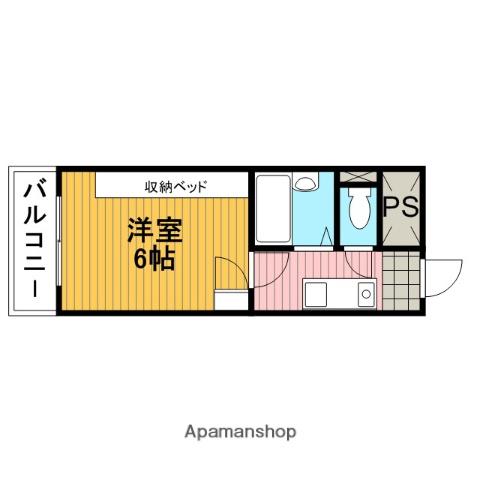 プラザ川口(1K/2階)の間取り写真