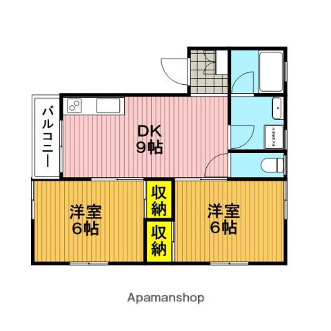 サンライトコート(2LDK/2階)の間取り写真