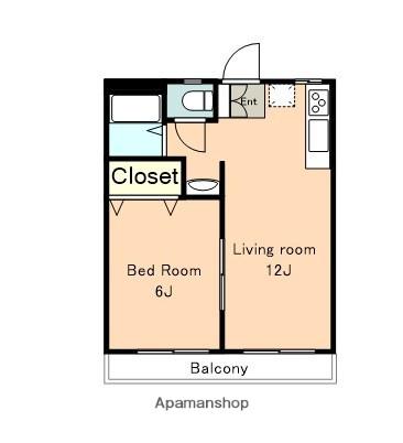 ハイツリー芝(1LDK/3階)の間取り写真