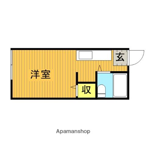 コーポラス蕨(ワンルーム/1階)の間取り写真