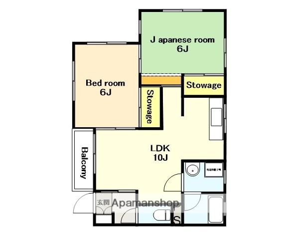ハーモニーK(2LDK/2階)の間取り写真