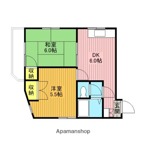 ダイヤモンドハイツ 2階階 間取り