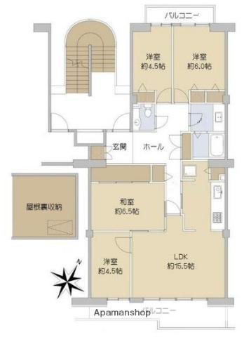 うらわイーストシティみずき街(4LDK/5階)の間取り写真