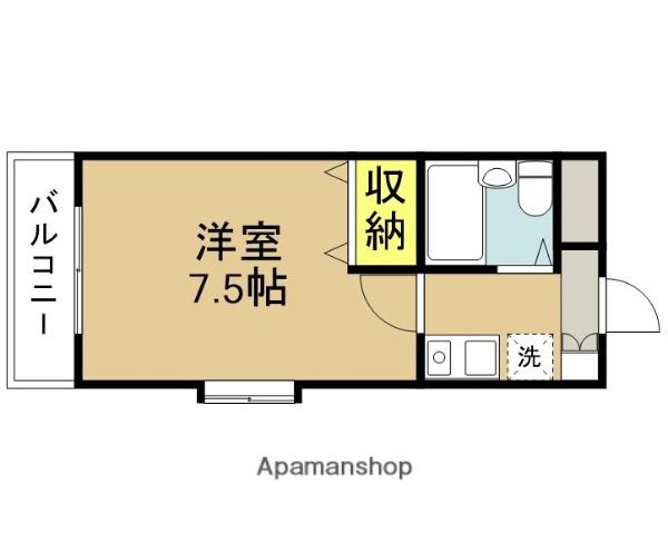 グレースランド・ワラビ(1K/3階)の間取り写真