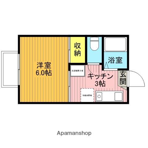 芝グリーンハイツA棟(1K/2階)の間取り写真