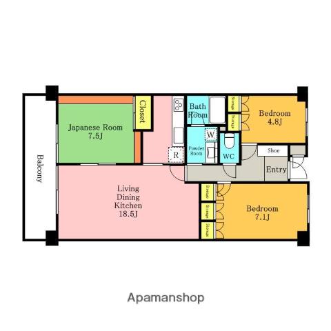 アーバンディラ蕨(3LDK/3階)の間取り写真
