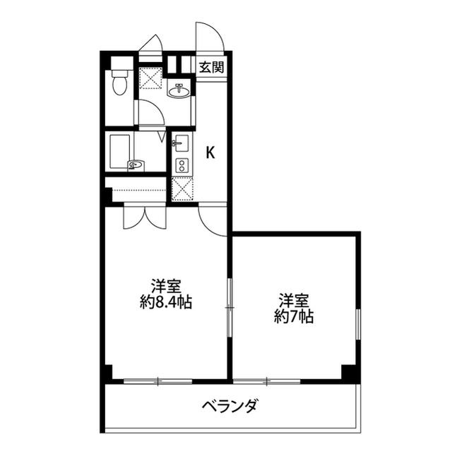 アンプルールフェールWIND(2K/2階)の間取り写真