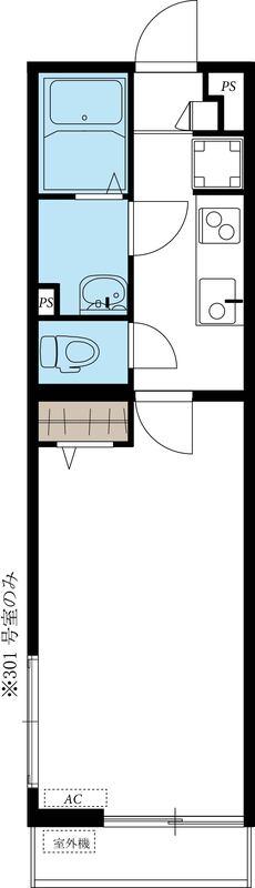 リブリ・MSハイツ 参番館(1K/2階)の間取り写真