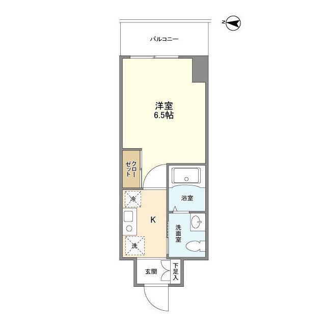 アクシーズグランデ蕨Ⅳ(1K/6階)の間取り写真