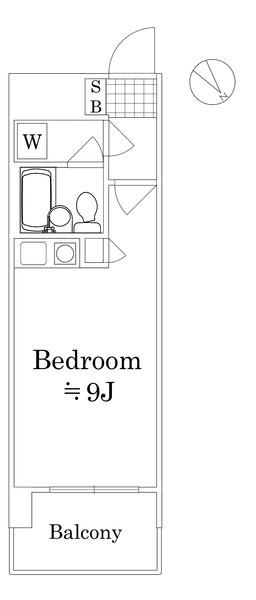 ライオンズシティ蕨(ワンルーム/3階)の間取り写真