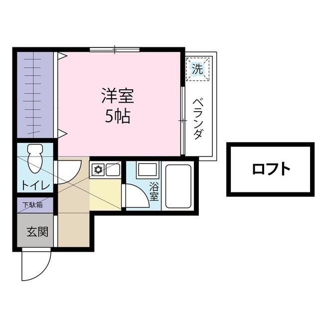 ティーエス・ハウス(ワンルーム/2階)の間取り写真