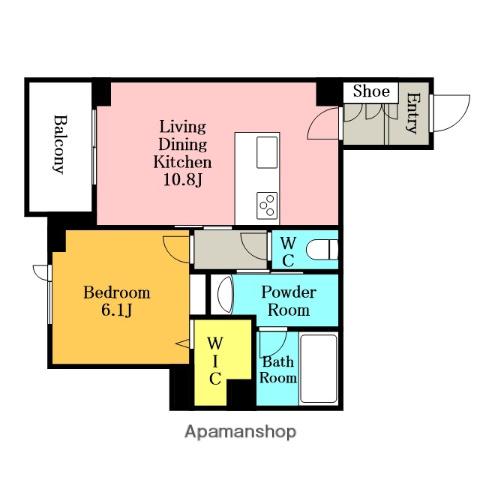 プロエコレット(1LDK/1階)の間取り写真
