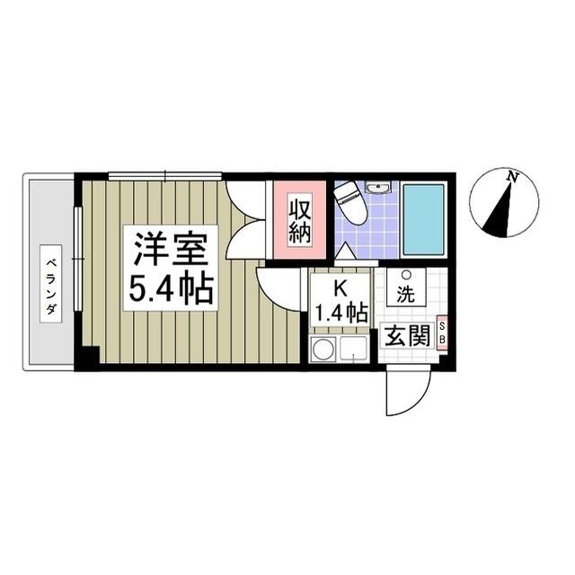 バチュラー蕨 2階階 間取り