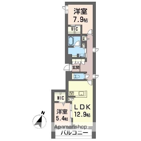コンフォータス(2LDK/2階)の間取り写真