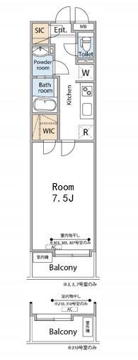 リブリ・蕨(1K/1階)の間取り写真